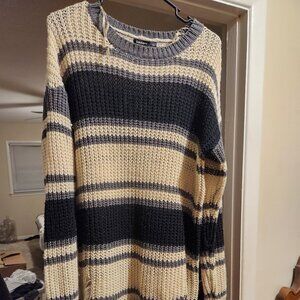 Solution L Distressed Sweater Dress